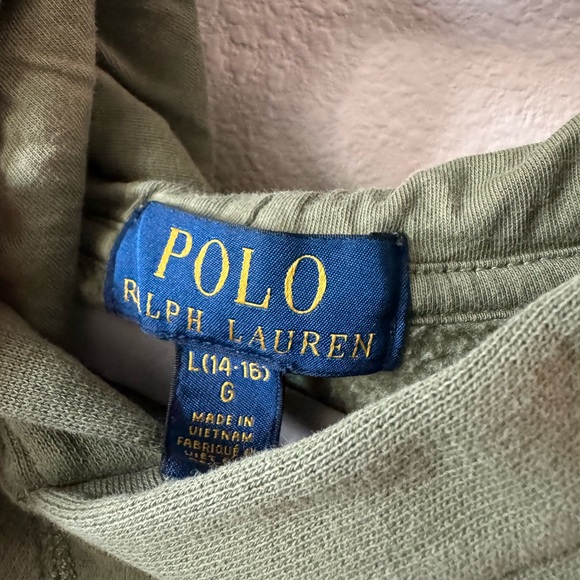 Boys Polo by Ralph Lauren Olive Hoodie - Picture 5 of 5
